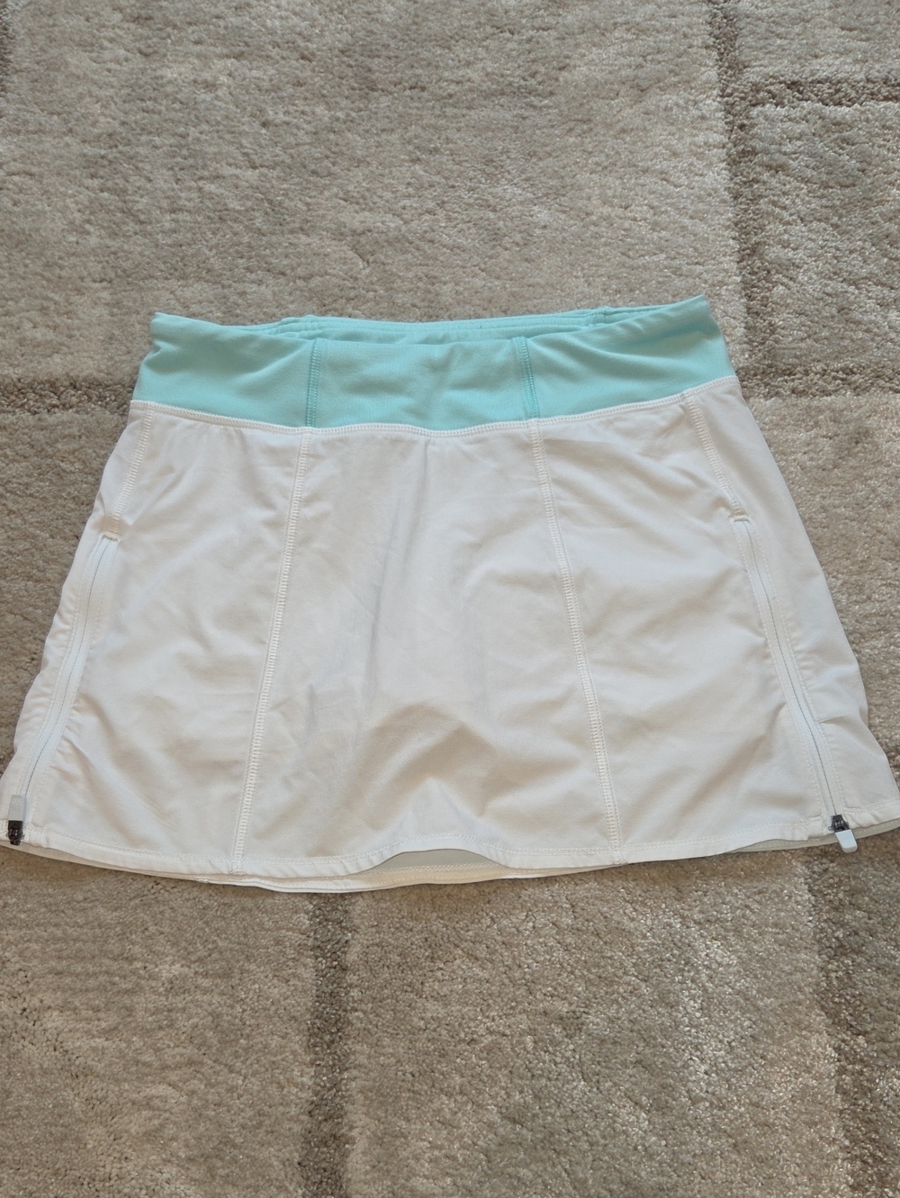 Athleta White Skort with Mint Waistband